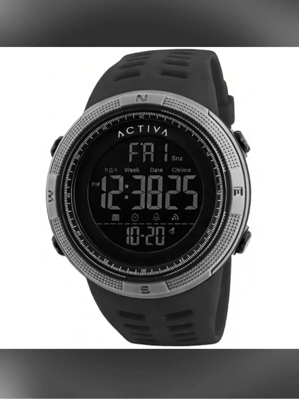 NEW! Activa Men's Digital Sport Watch in Black and Grey